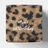 Meisje Monkey Safari Chic Verjaardagsfeestje Baby  Bedankdoosjes (Bovenkant)