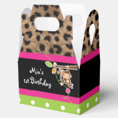 Meisje Monkey Safari Chique Leopard Party Favor Bo Bedankdoosjes (Geopend)