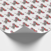 Meisje muis op wit cadeaupapier (Hoek)