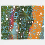 Meisje Naam Meisje Gepersonaliseerd Abstract Fleece Deken (Voorkant (Horizontaal))