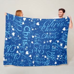 Meisje Naam Meisje Gepersonaliseerd Sky Blue Fleece Deken