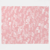 Meisje Naam Patroon op Dusty Roos Fleece Deken (Voorkant (Horizontaal))
