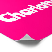 Meisje Naam Solid Roze Wimpers Poster (Hoek)