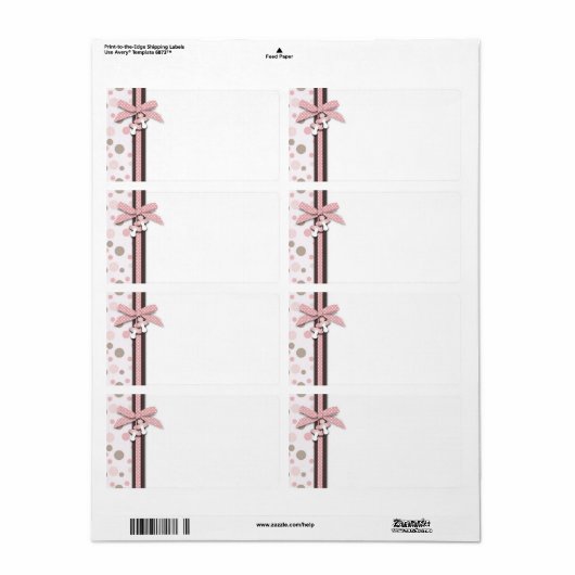 Meisje Naam Tag Etiket (Full Sheet)