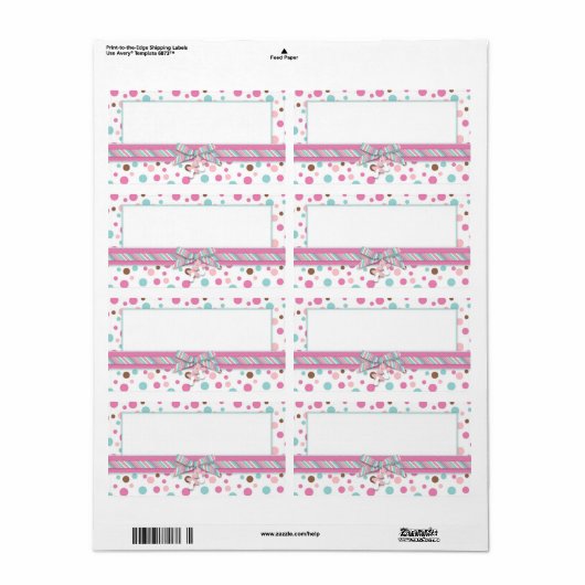 Meisje Naam Tag FP2 Etiket (Full Sheet)