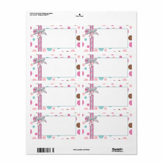 Meisje Naam Tag FP Etiket (Full Sheet)