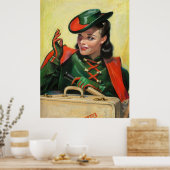 Meisje Naar College Pin-Up Poster (Keuken)