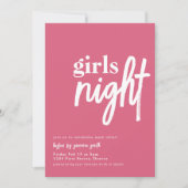 Meisje Nachtdiner Uitnodiging Sjabloon (Voorkant)
