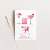 Meisje Nachtdiner Uitnodiging Sjabloon