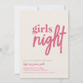 Meisje Nachtdiner Uitnodiging Sjabloon (Voorkant)