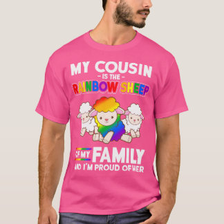 Meisje neef Rainbow Schaap van familie Ik ben trot T-shirt