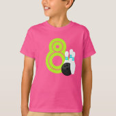 Meisje Neon Bowling Verjaardag Shirt (Voorkant)