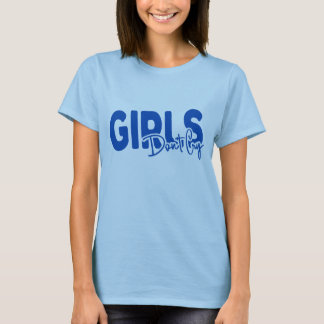 Meisje Niet huilen typografie wit blauw T-shirt
