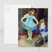  meisje Nieuwe Dress Collie honden Briefkaart (Voorkant / Achterkant)