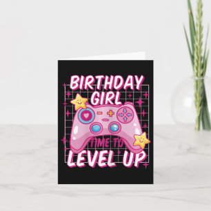 Meisje Niveau Ontgrendeld Video Game Verjaardag Gi Kaart