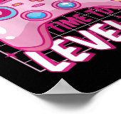 Meisje Niveau Ontgrendeld Video Game Verjaardag Gi Poster (Hoek)