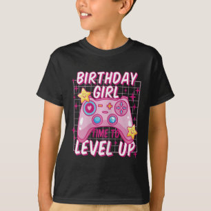 Meisje Niveau Ontgrendeld Video Game Verjaardag Gi T-shirt
