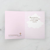 Meisje Noah's Ark doop, schattige dieren Kaart (Binnen)