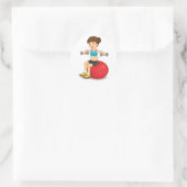 Meisje Oefening Met Gewichten Stickers (Tas)