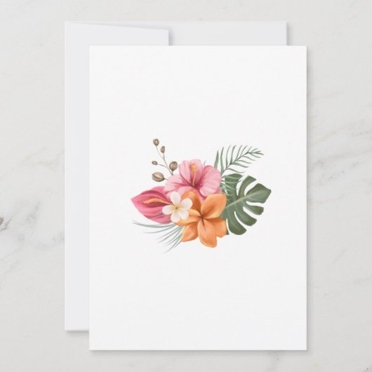 Meisje Oerwoud Safari Baby Sprinkle Kaart (Achterkant)