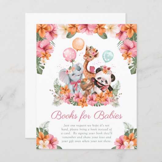 Meisje Oerwoud Safari Boeken voor Baby's (Voorkant / Achterkant)