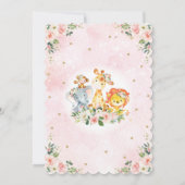 Meisje Oerwoud Safari Dieren Wild Een 1e Verjaarda Kaart (Achterkant)