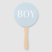 Meisje of Boy Hand Fans Baby shower Guessing Game Handwaaier (Achterkant)