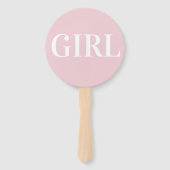 Meisje of Boy Hand Fans Baby shower Guessing Game Handwaaier (Voorkant)