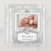 Meisje of Jongen Doop Doop Kruis Wit Kaart (Voorkant / Achterkant)