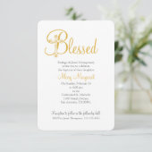 meisje of jongen DOOP of DOOP Gouden kruis Kaart (Staand voorkant)