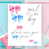 Meisje of jongen draag u alstublieft uw raad poster