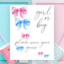 Meisje of jongen draag u alstublieft uw raad poster