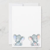 Meisje of Jongen Elephant Gender onthulling Uitnod Kaart (Achterkant)