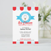 meisje of jongen ELKE LEEFTIJD ijsje VERJAARDAGSFE Kaart (Staand voorkant)