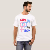 Meisje of jongen // Genderfeest T-shirt (Voorkant volledig)