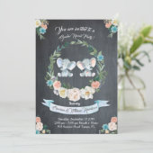 Meisje of jongen geslacht onthullen olifant, schoo kaart (Staand voorkant)