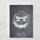 Meisje of jongen geslacht onthullen olifant, schoo kaart (Achterkant)