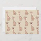 Meisje of Jongen Giraffe Baby Onthullen Feestuitno Kaart (Achterkant)