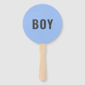 Meisje of jongen? | Modern roze blauw Baby shower Handwaaier (Achterkant)