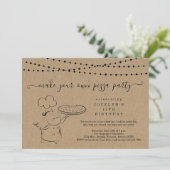 Meisje of Jongen's Pizza maken Verjaardagsfeest Kaart (Staand voorkant)