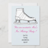 Meisje of tieners Ice Skating party Kaart (Voorkant)