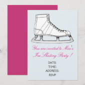 Meisje of tieners Ice Skating party Kaart (Voorkant / Achterkant)