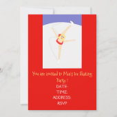 Meisje of tieners Ice Skating party Kaart (Voorkant)