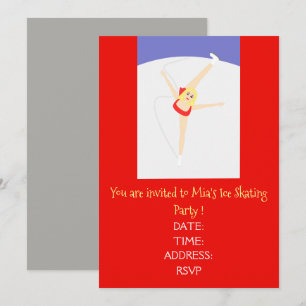 Meisje of tieners Ice Skating party Kaart