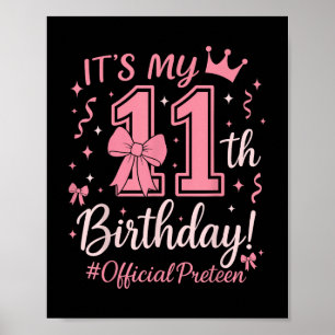 Meisje Officiële Preteen Roze Coquette Bow Is Mijn Poster