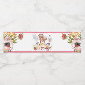 Meisje Oh Deer Baby shower Waterfles Etiket (Enkel label)