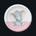 Meisje Olifant Baby shower Roze Papier Bord<br><div class="desc">Meisje Olifant Baby shower Roze Papier Bord</div>