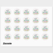 Meisje Olifant Baby Shower Stickers (Vel)