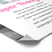 Meisje olifant luier gedachten Baby shower teken Poster (Hoek)