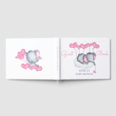 Meisje Olifant Wit en Roze Baby shower Gastenboek (Volledig)